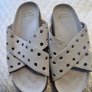 Women's Gray Slide Sandals